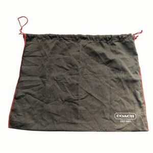 Coach dustbag cover storage bag brown & red 19X14 medium to Large